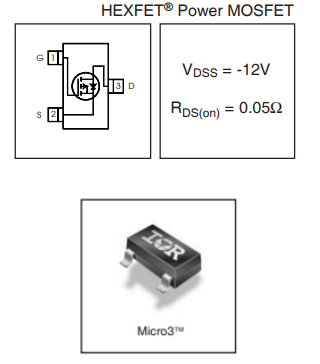 IRLML6401TRPBF:12V單通道P溝道功率MOSFET IRLML6401TRPBF:12V單通道P溝道功率MOSFET